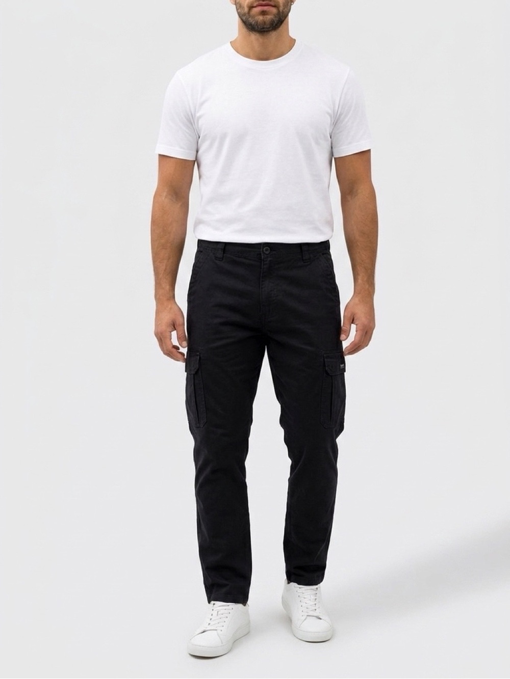 New Wrangler Men Cargo Black Relaxed Jeans 38x30 Utility Workwear Ranch Casual